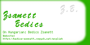 zsanett bedics business card